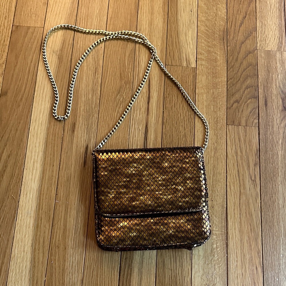 Timothy Hitsman Vintage Copper Metallic Snakeskin crossbody
